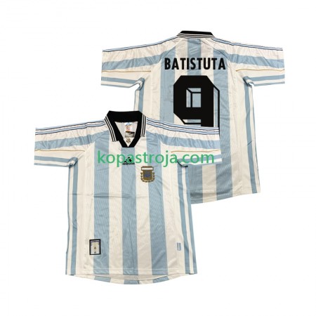 Billiga Fotbollströjor Argentina BATISUTA 9 Retro Hemma tröja 1998 Kortärmad